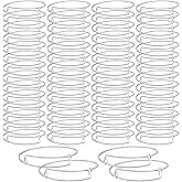 UPINS 60Pcs Expandable Blank Bangle Bracelets Adjustable Wire Bracelets for DIY Jewelry Making, Silver