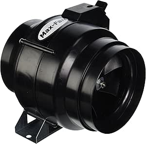 Can Max Fan Mixed Flow Inline Fan, 6-Inch 334 Cubic Feet Per Minute