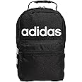 adidas Santiago Lunch Bag Cooler for Women and Men, Insulated Food Container Box with Mesh Pocket, Black/White/2.0, One Size