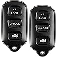 2X KeylessOption Key Fob Replacement for 1998 1999 2000 2001 2002 2003 2004 2005 2006 2007 2008 Toyota Camry Solara Sienna Matrix Pontiac Vibe Remote, 3-Button Panic GQ43VT14T, Self Programming