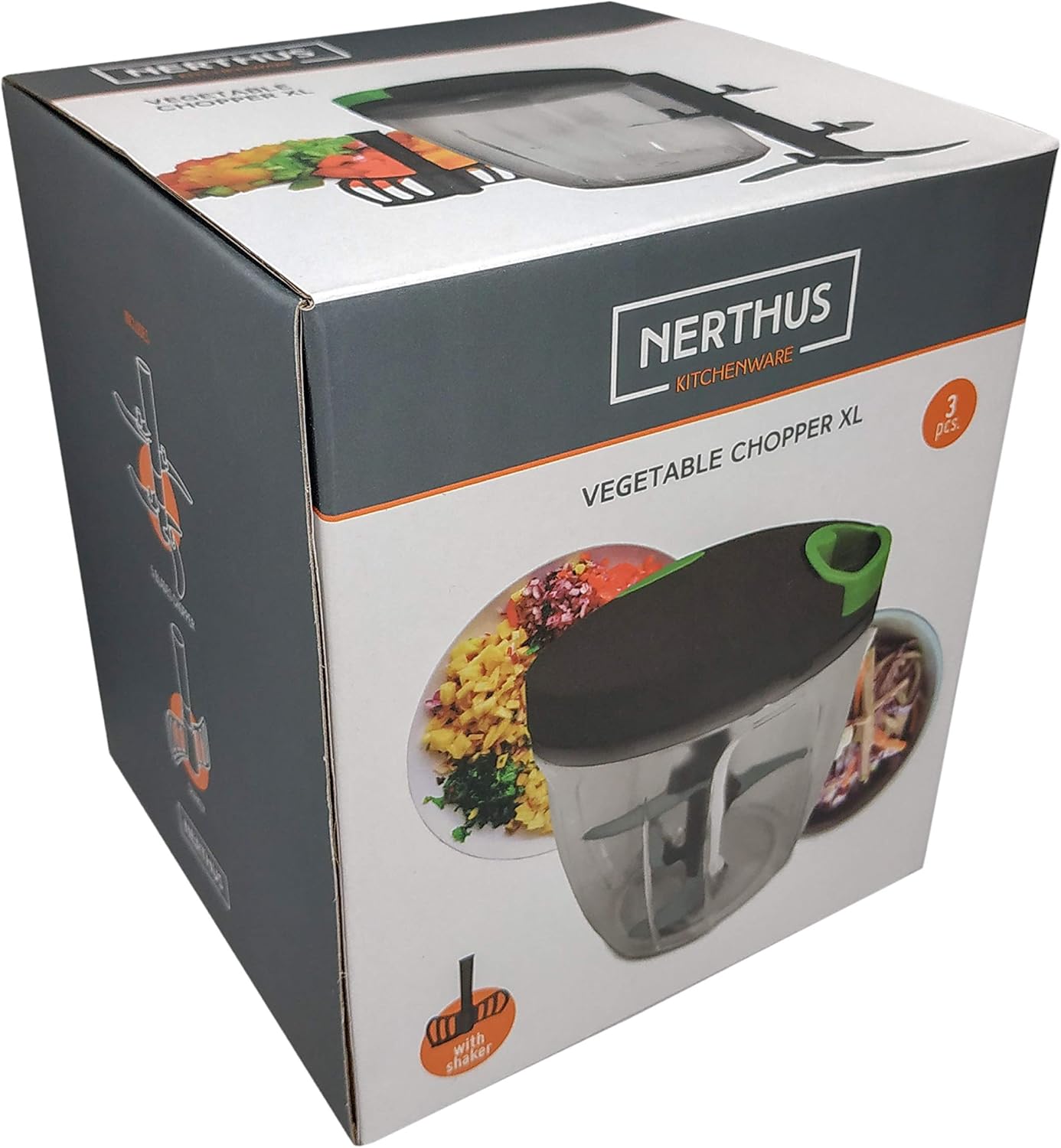 Mandolines Home & Kitchen Hand operated vegetable chopper with 5 curved