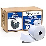 Vonlyst 3 1/8 x 230 Thermal Paper Receipt Roll for