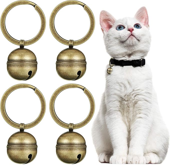 4 Strings in 4 Pieces Dog Collar Bell Brass Bells for Collar Dog Charm
