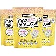 Max Mallow Sugar Free Marshmallows - Keto Friendly, Perfect for S'mores, Hot Chocolate, and Baking with Zero Sugar Snacks, Smores Mct Oil Zero Sugar Marshmellow Marshmallow Birthday Cake, 3 Pack