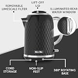 Breville Curve Electric Kettle 1.7 L 3KW Black Chrome VKT017 view 4