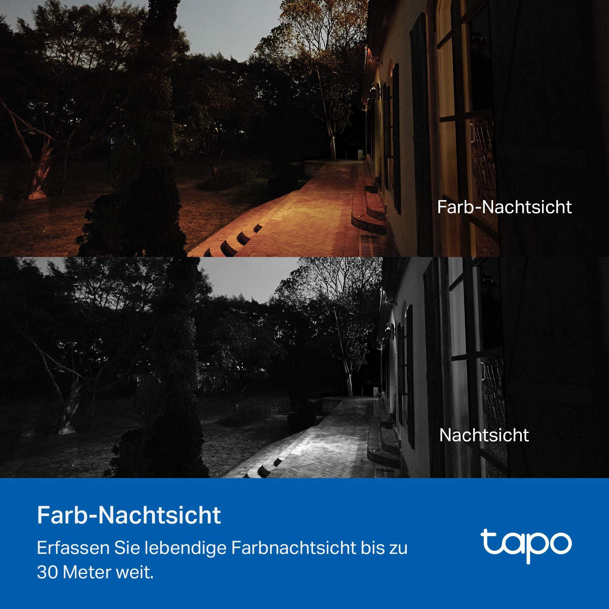 Tapo C51A 2K WLAN Überwachungskamera Außen, 360° Schwenk-/Neige, Vollfarbige Nachtsicht, Personenerkennung, Bewegungsverfolgung, Zwei-Wege-Audio, microSD-Karte bis zu 512 GB 5