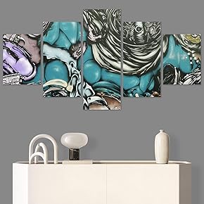 SIGNWIN 5 Panel Canvas Wall Art Decorative Elements...