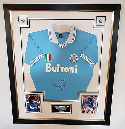 Diego Maradona von Napoli Shirt Signiert
