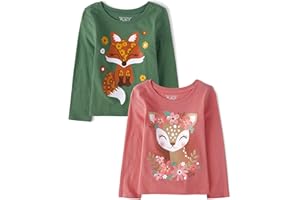 The Children's Place baby-girls And Toddler Unicorns,butterflies,trends Long Sleeve Graphic T-shirts,2 Pack
