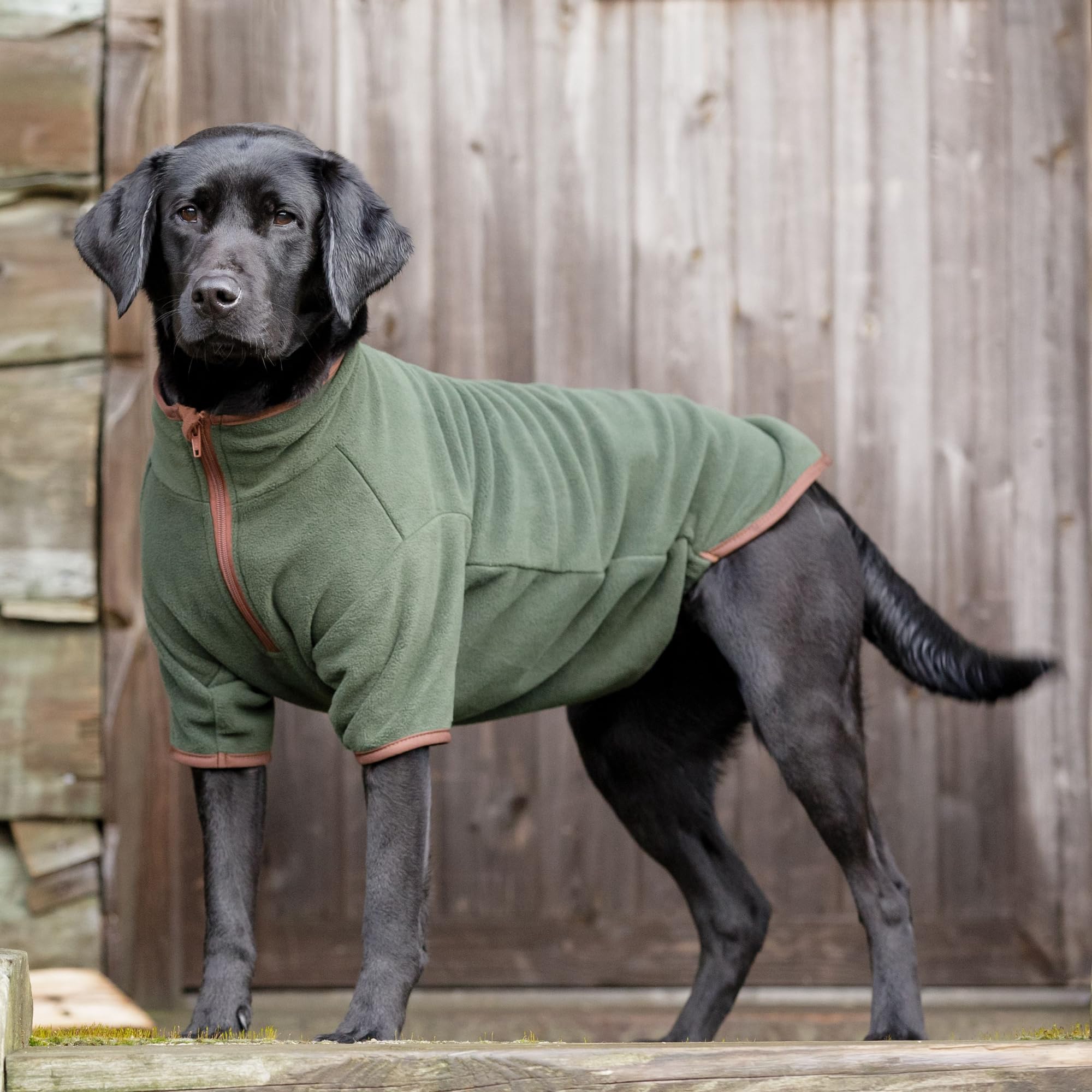 Dog & Field Duel Layer Towelling Coat, Light Green, XXL