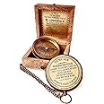 Inspiration Gift for Men Women Engraved Compass - Go Confidently - Thoreau Quote, You're Awesome Employee, Coworker Meaningful Gift for him her