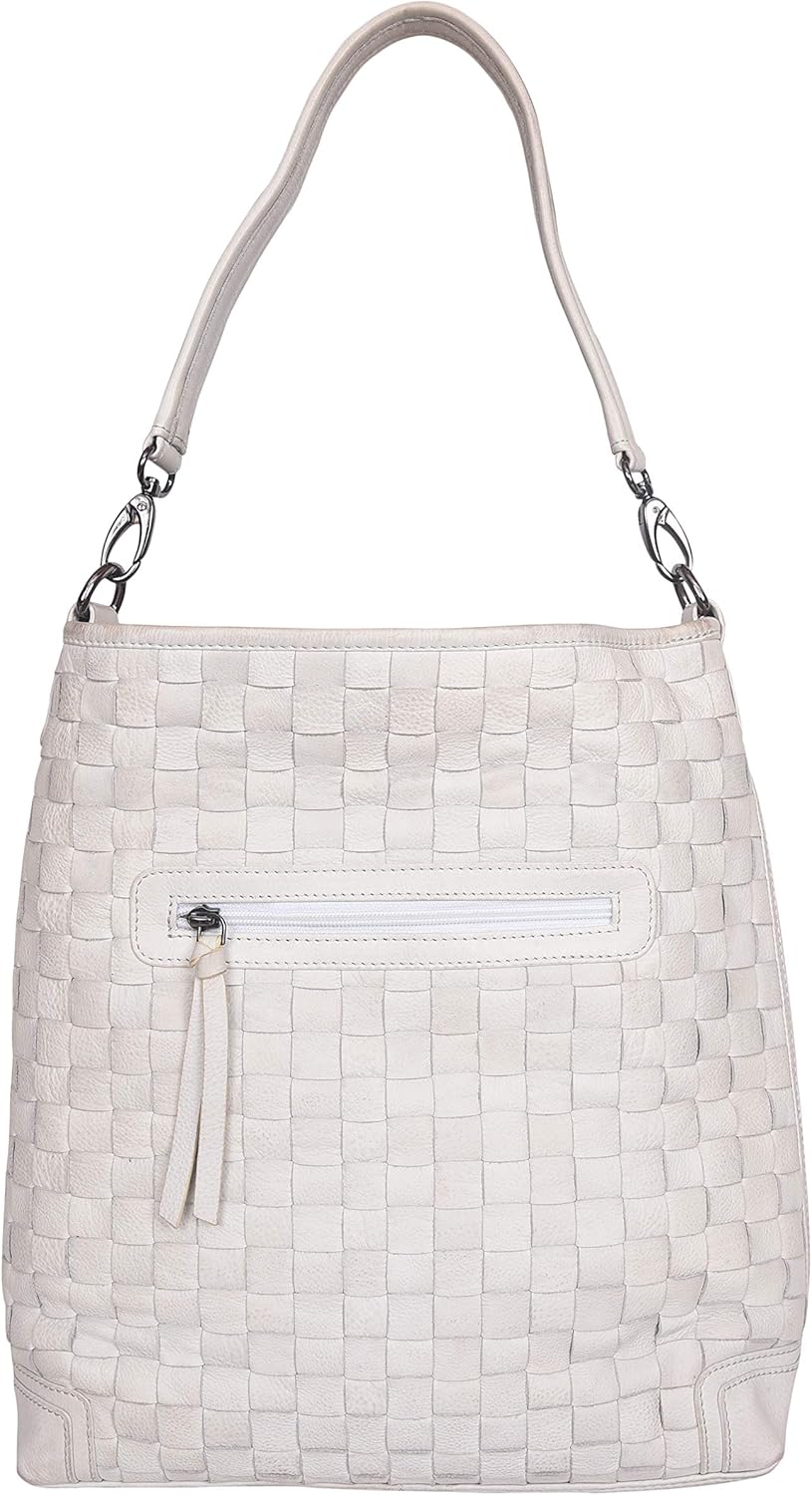Buy LMN Genuine Leather Women's White Tote Bag at Amazon.in