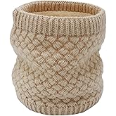 Aiphamy Winter Fleece Lined Knitted Neck Warmer Scarf Neck Gaiter for Women Mens Teens