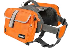 PetAmi Dog Backpack for Medium Large Dogs, Dog Saddle Bag for Dogs to Wear, Harness Saddlebag with Reflective Safety Side Poc