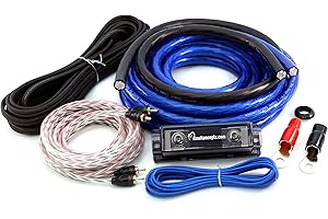 KnuKonceptz Bassik 0 Gauge Complete Amplifier Installation Amp Wiring Kit with RCA
