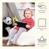 icon Natalia Teddy Fleece Kids Bean Bag Chair Cream Filling Included view 5