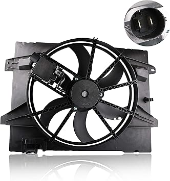 cciyu Radiator or Condenser Cooling Fan Fit for 2006 2007 2008 2009 2010 2011 for Ford Crown Victoria for Lincoln Town Car Mercury Grand Marquis