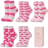 Zando Women's Fuzzy Socks for Women Cozy Socks With Gift Box-Cute Fluffy Cloud Soft Warm,for Home, Hospital, Work