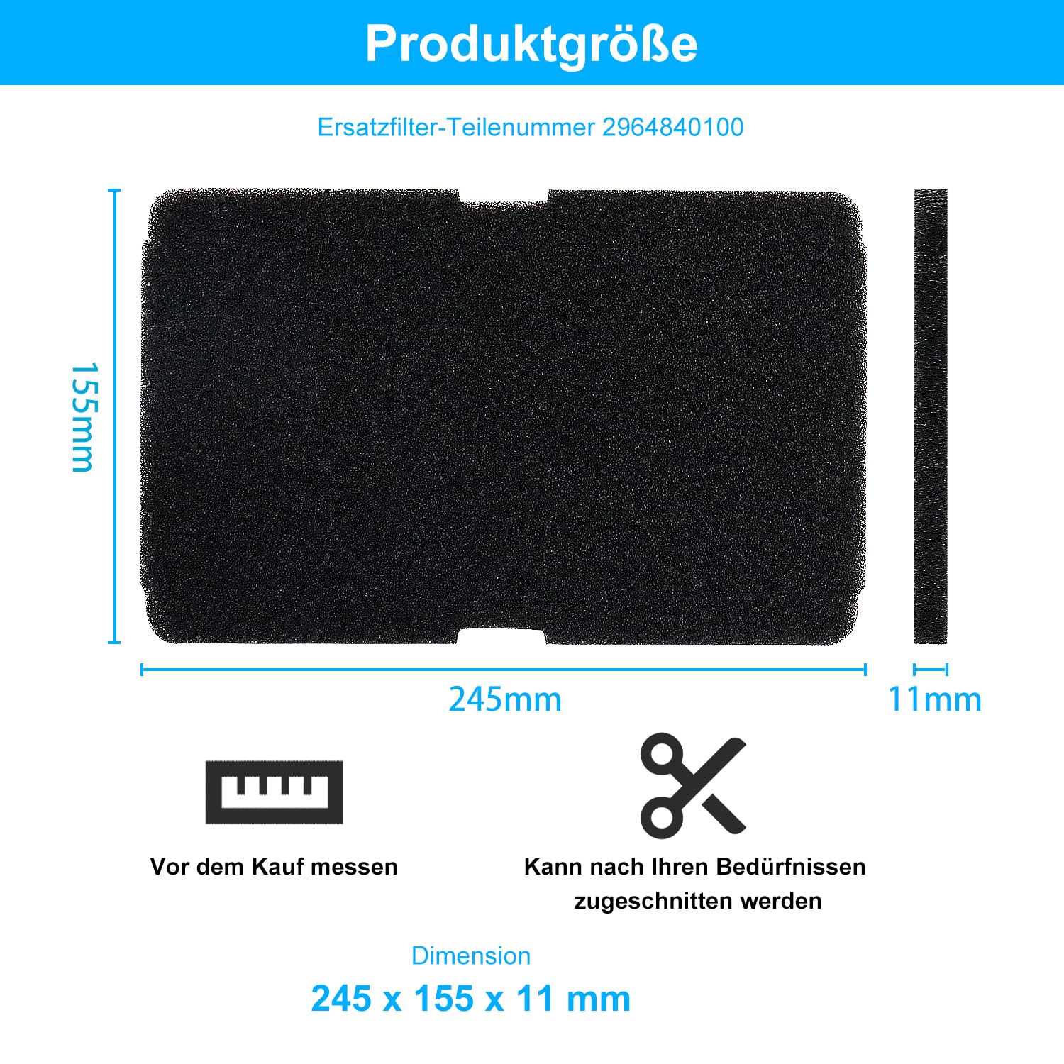 Trockner Filter für Beko, Grundig, Blomberg, Smeg Trockner, 2964840100 2