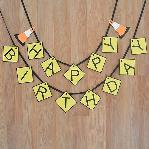 Amazon Com Construction Theme Happy Birthday Banner Handmade