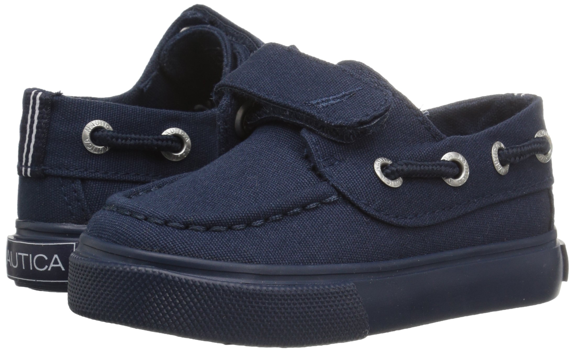 Nautica Boys' Little River 3 Boat Shoe, New Spore Navy Solid, 9 M US