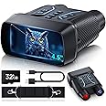 MoonFox Night Vision Goggles - 4K Night Vision Binoculars for Adults, 4.5'' HD Screen with 8X Digital Zoom, Includes 32GB TF Card to Save Photos and Videos, Ideal for Camping, Hunting & Security
