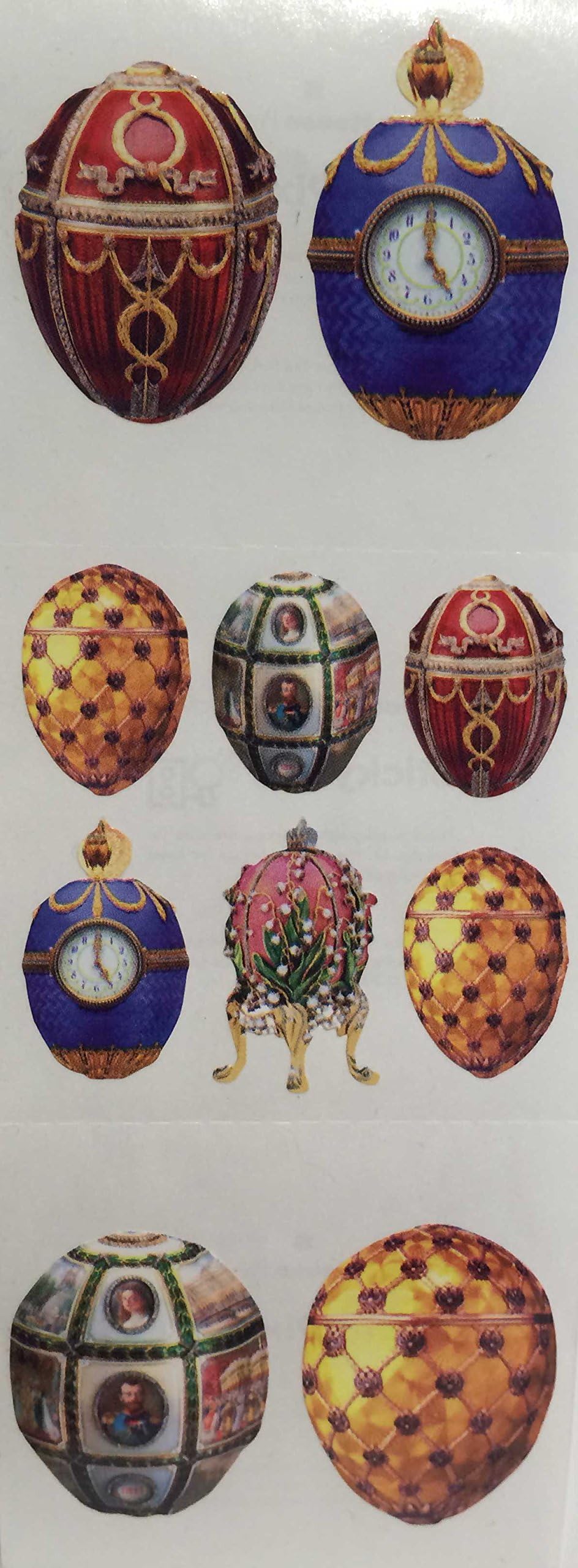 Russian Egg Stickers - 6 Sheets