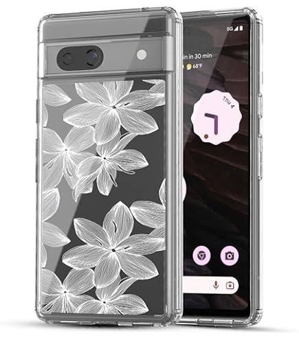 Case Yard IPhone-12/12-Pro Case Clear Soft & Flexible TPU Ultra Low Profile Slim Fit Thin Shockproof Transparent Bumper Protective Cover Drop Protective Cell Phone Cases (Hawaii Bouquet - View #11