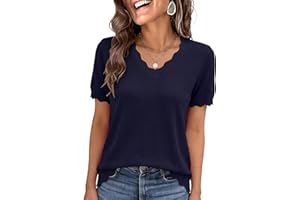 ANRABESS Women's Short Sleeve Sweater V Neck Ribbed Knit Lightweight Sweaters Tops 2026 Spring Summer Business Casual Outfits