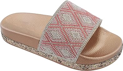 bling slip on sandals
