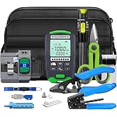 Fiber Optic Termination Tool Kit FTTH Cable Cold Welding Tool Set | with X5 Grey Optical Fiber Cleaver with FC-LC Adapter D7 OPM