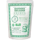 Soeos Glutinous Rice Flour, 16 Ounce (1 Pack) - All Natural, Vegan & Gluten-Free White Rice Flour for Baking, Cooking, and As