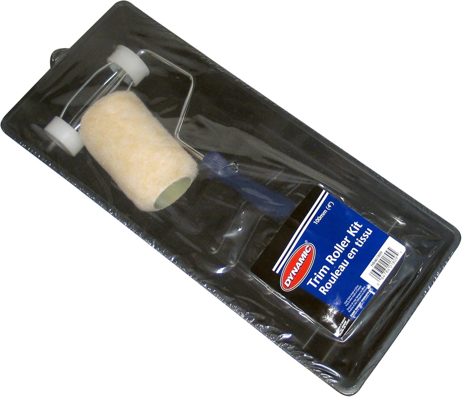 Dynamic HB461809 100mm Trim Paint Roller Kit with Cage, Handle, Roller