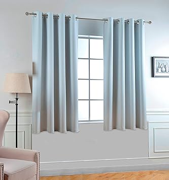 Hope Best Thermal Insulated Blackout Curtains Grommet Panel Room Darkening For Living Room And Bedroom 1 Panel Greyish White 52x63 Inch