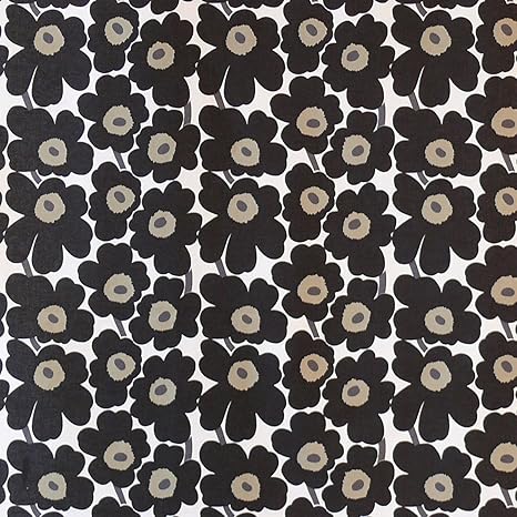 Amazon Marimekko マリメッコ カットクロス 約68 50cm Mini Unikko ミニ ウニッコ ブラック 布 生地 通販
