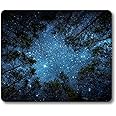 Smooffly Beautiful Night Sky Mouse Pad - The Milky Way and The Trees, Sublime Nature View Rectangle Non-Slip Rubber Gaming Mouse Pad