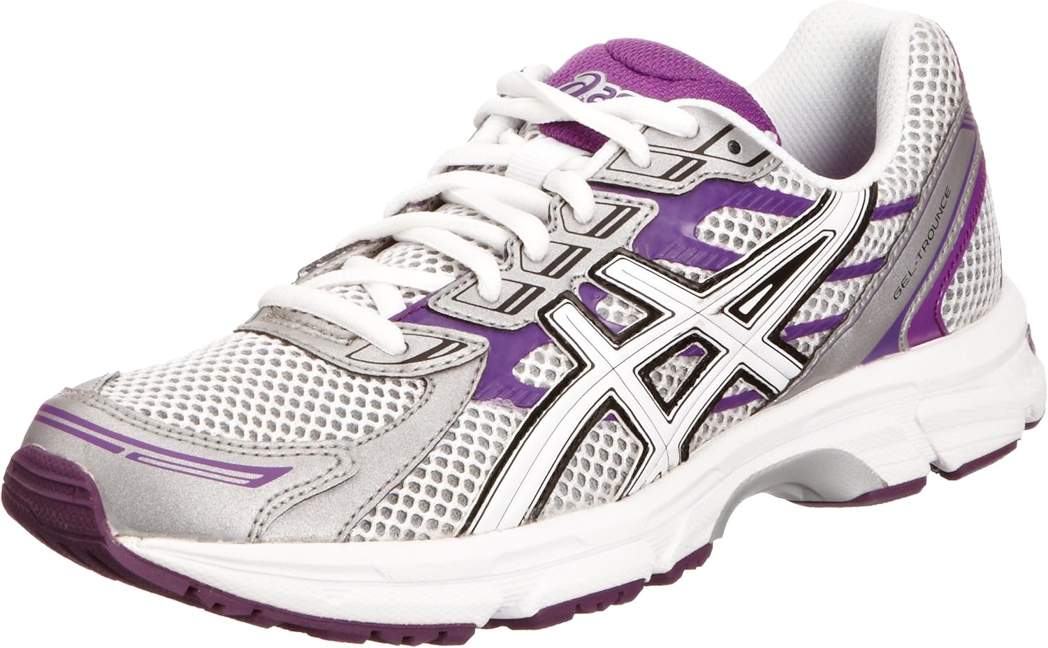 ASICS Women's GelTrounce W Running Shoes, White/Snow/Purple, 9 UK