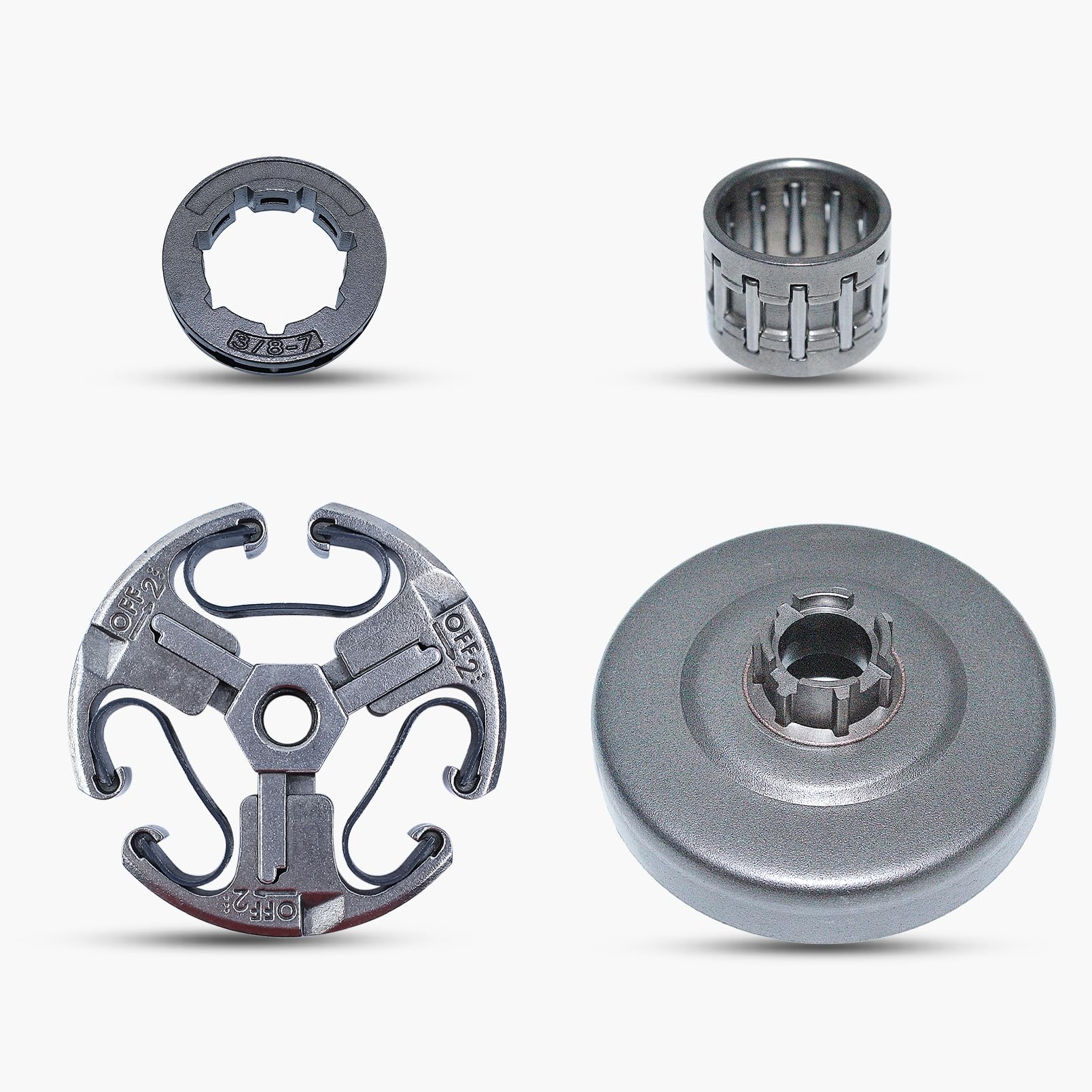 Haishine 3/8" 7T Clutch Drum Sprocket Rim Needle Bearing for HUSQVARNA 268 272 268XP 272XP 61 66 266 Chainsaw Replacement Parts