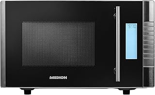 MEDION MD 14482 Mikrowelle mit Grill / 20L Garraum / 8 Automatikprogramme / Auftaufunktion / 800 Watt Mikrowellen- und 1000 Watt Grillleistung / Zeitschaltuhr / Grillrost