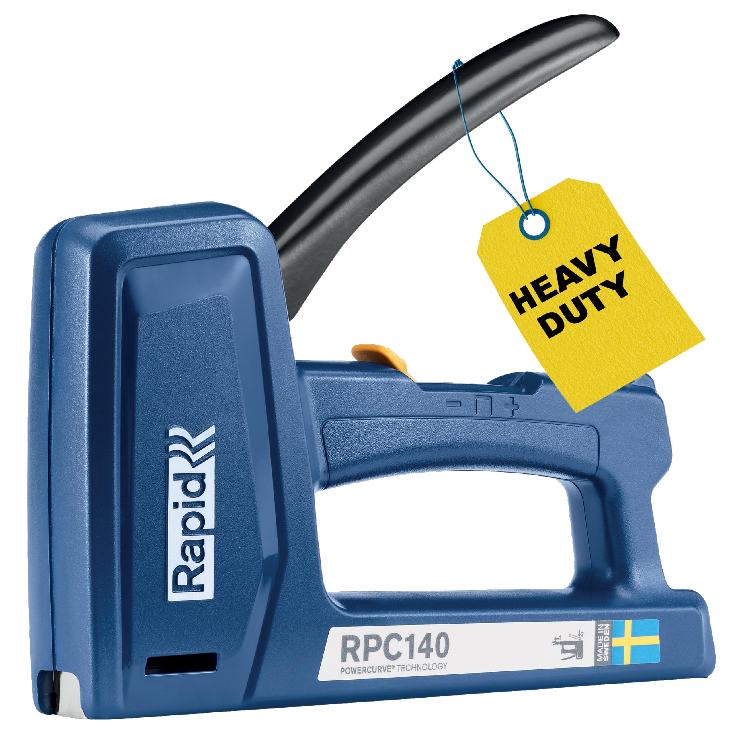 Heavy Duty Staple Gun for Wood - Up to 50% Easier to Squeeze - Takes Up to 16 mm Heavy Duty Staples - Made in Sweden - Rapid RPC140