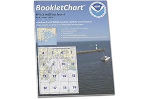 Paradise Cay Publications NOAA BookletChart 16700: Prince William Sound, Handy 8.5" x 11" Size. Paper Chart Book Designed for use Aboard Small Craft