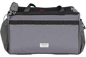 Vincita Caddy Pet Basket for Brompton Bike – Comfortable and Secure Carrier with Aluminum Frame, mesh Cover, Adjustable Strap, and Side Pockets. Compatible with Brompton Front Carrier Block. (Grey)