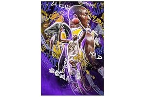 STORTNATE Kobe Poster Bryant Poster Basketball Canvas Poster Wall Art Decor Print Picture Paintings for Living Room Bedroom Decoration Unframe:12x18inch(30x45cm)