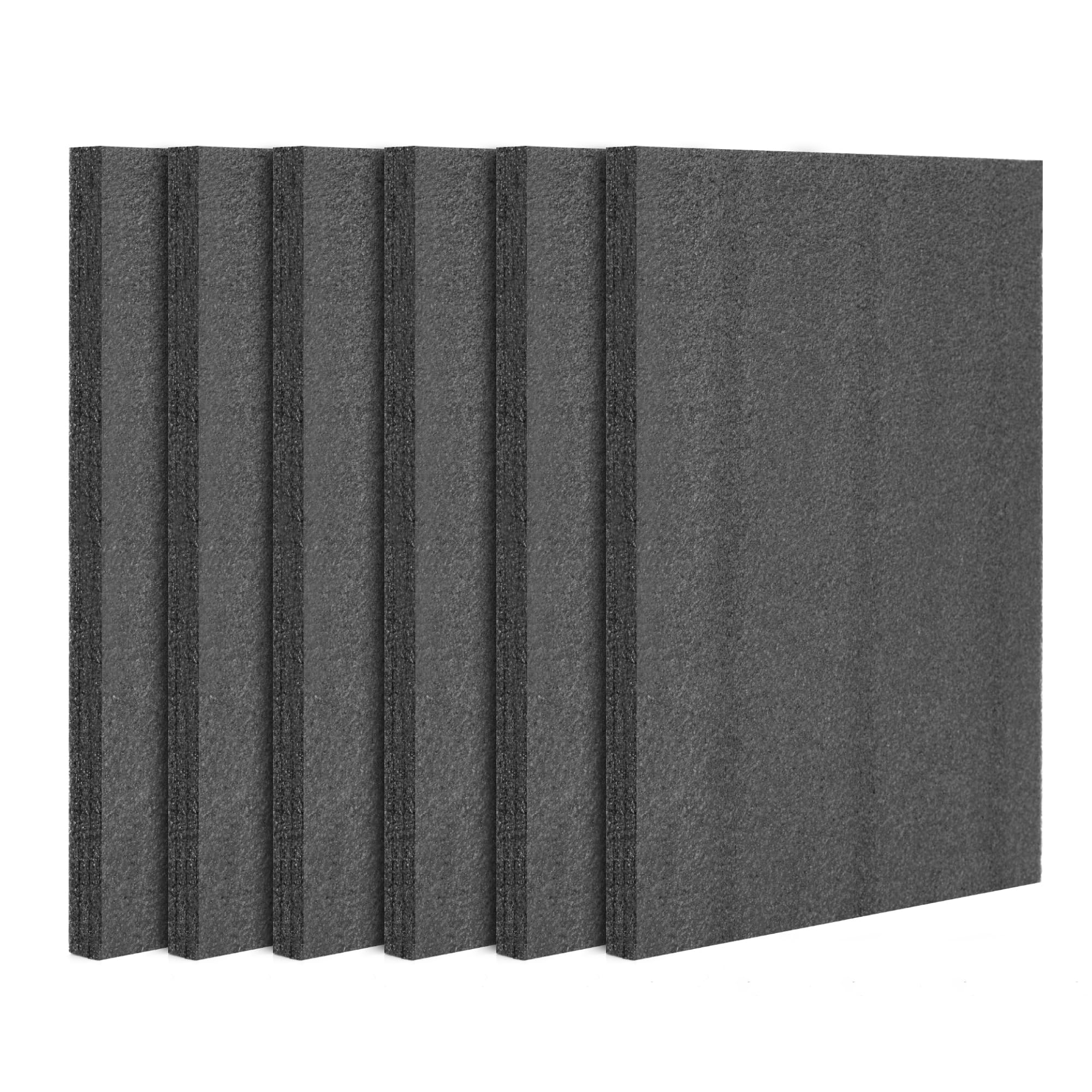 Photo 1 of 6 PCS Polyurethane Foam Sheet Black,16x 12 x 1 Inch Cuttable Foam Inserts for Cases,High Density Packing Foam Pads for Toolbox Crafts and Camera Storage (6)