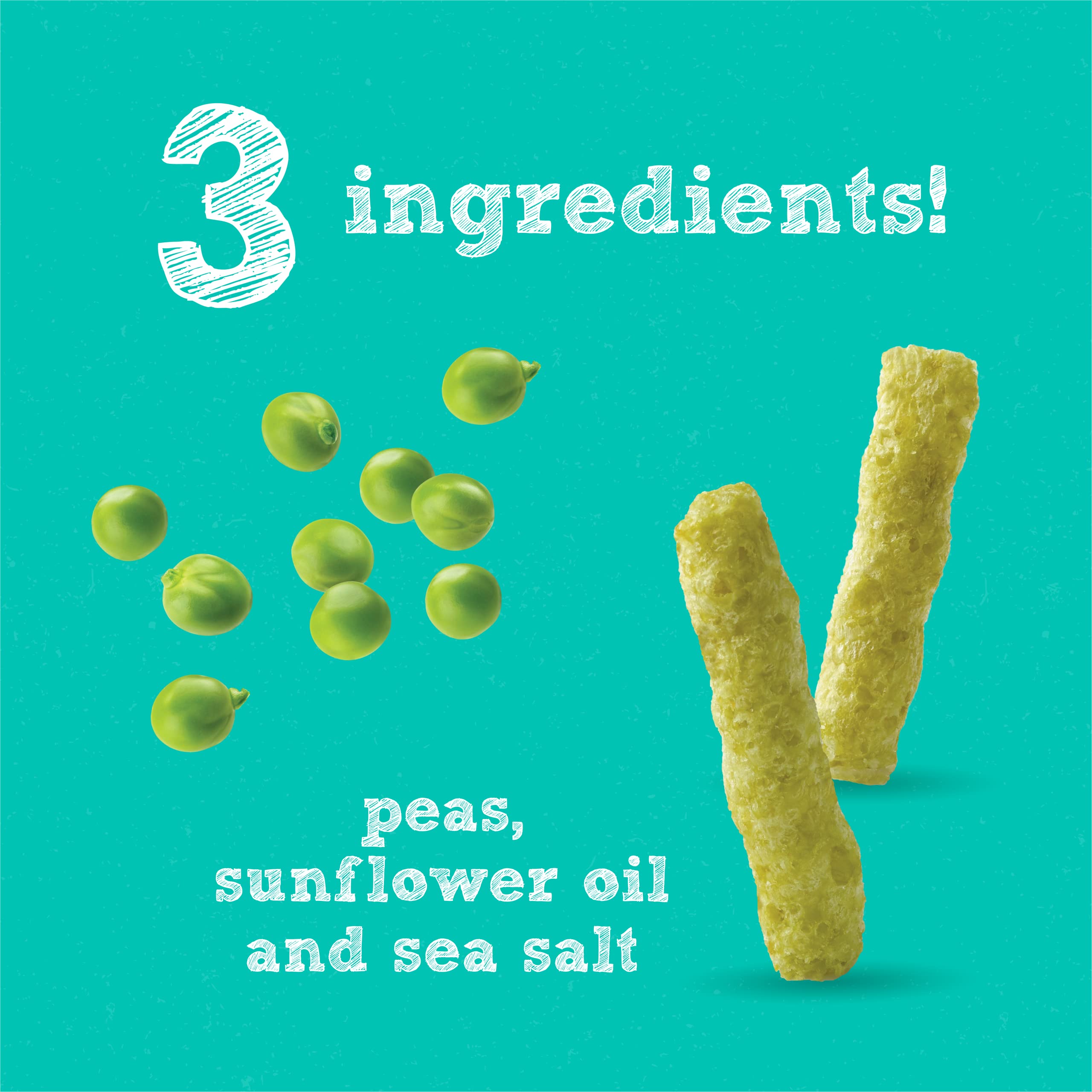 Beech-Nut Toddler Snacks, Original Crispeas Baked Pea Puffs, Grain-Free, Gluten-Free, Non-GMO, 1.4 oz Bag (7 Pack)