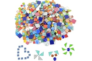 MEYEYAIA 1000g/2.2Lb Irregular Mosaic Tiles for Crafts Bulk,Multiple Colors Colored Glass Mosaic Tiles for Handmade Crystal Bathroom,Kitchen Home Decoration DIY Art Projects