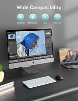 TECKNET 2.4G Wireless Keyboard UK Layout Compact Silent 12 Months Battery view 6