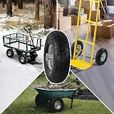 Marksman 2x 10" Pneumatic Wheels 4.10/3.5-4.0 Tyres Heavy Duty Sack Truck Barrow view 2