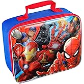 Bioworld Marvel Comics Avengers Spiderman Iron Man Superheroes Lunch Bag Insulated Lunch Box 10"