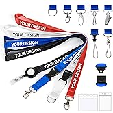 AT1nTen Custom Lanyards Personalized 50-5000PCS Bulk, Customized Neck Lanyard with Text/Logo/Photo/Name/Message, for Women Men, Event, Keys, Id Badges, Teacher, Office, Cruise, School, Companies